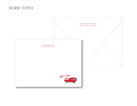 Firetruck Notecards