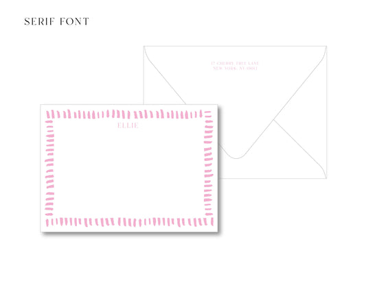 Pink Stitch Notecards