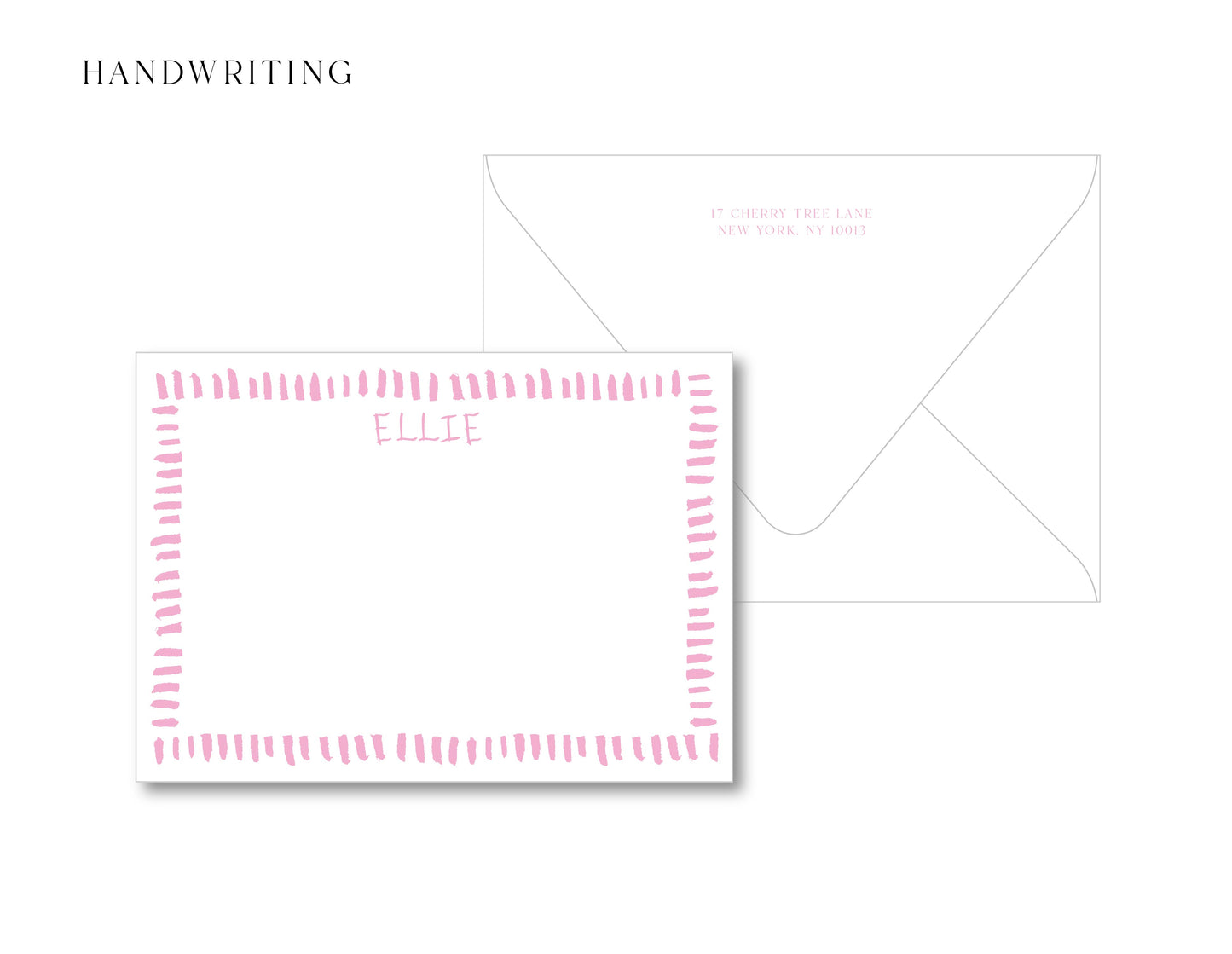 Pink Stitch Notecards