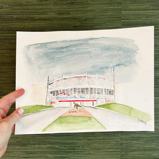 Great American Ball Park Watercolor Original