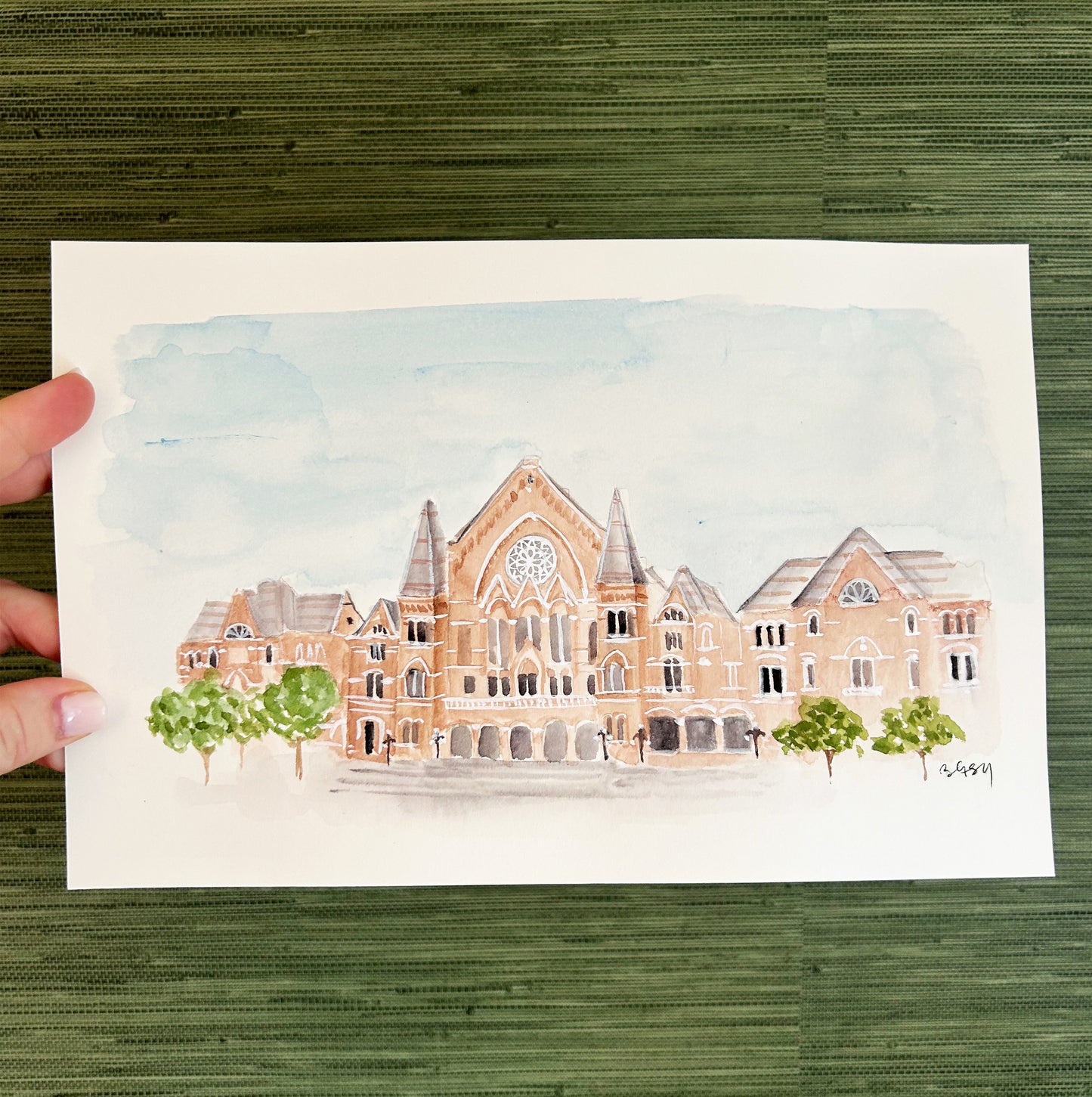 Cincinnati Music Hall Watercolor Original