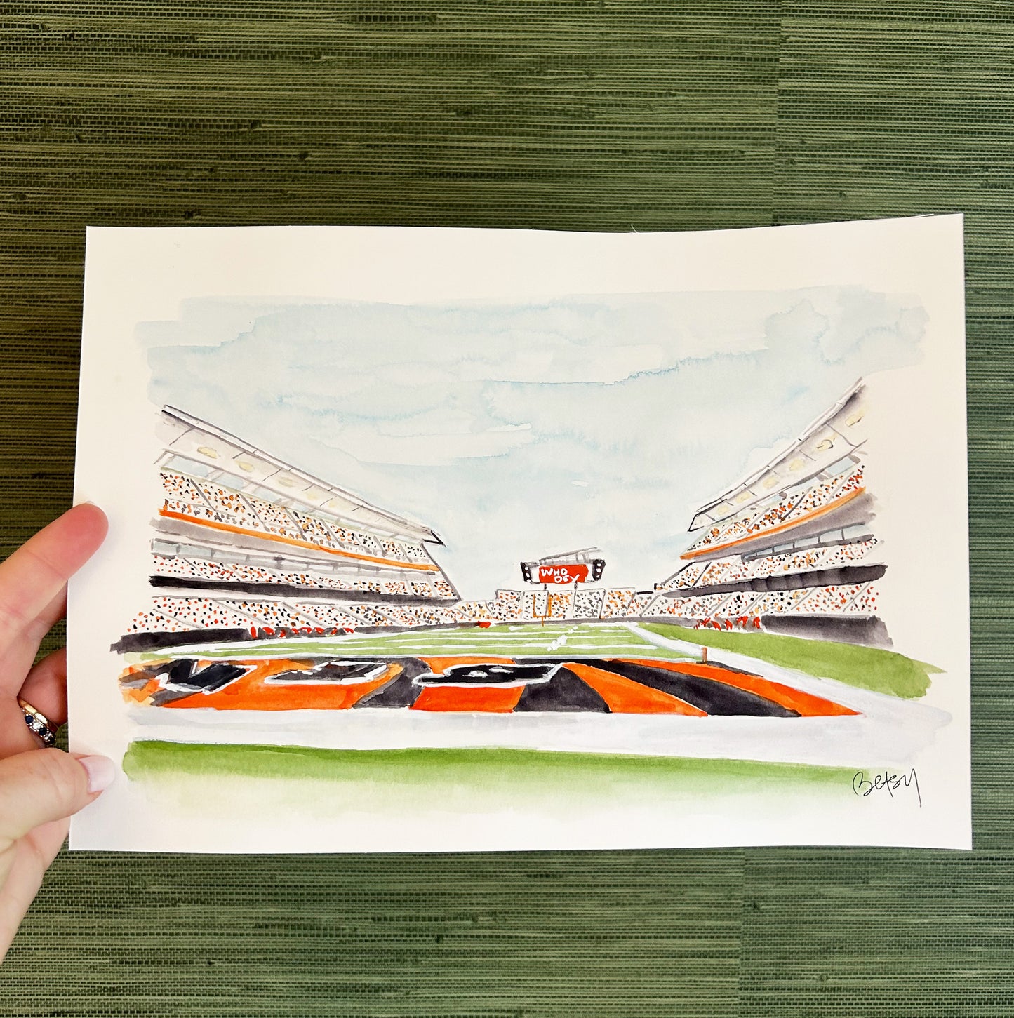 Paycor Stadium Watercolor Original