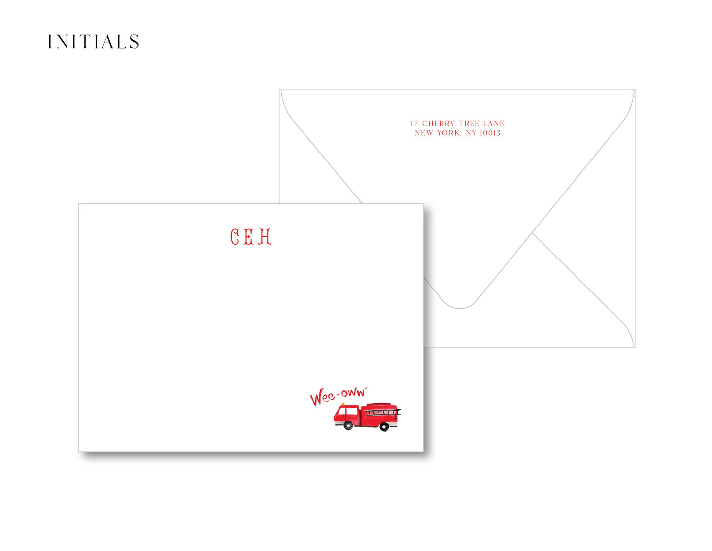 Firetruck Notecards