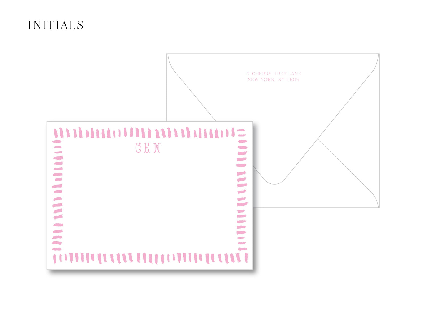 Pink Stitch Notecards