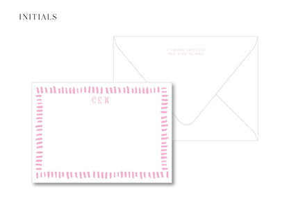 Pink Stitch Notecards